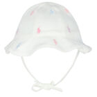 Baby Girls White Logo Hat, 1, hi-res