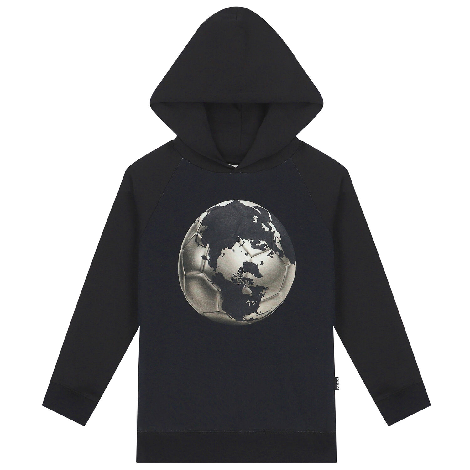 Boys Black Football Hooded Top, 1, hi-res image number null