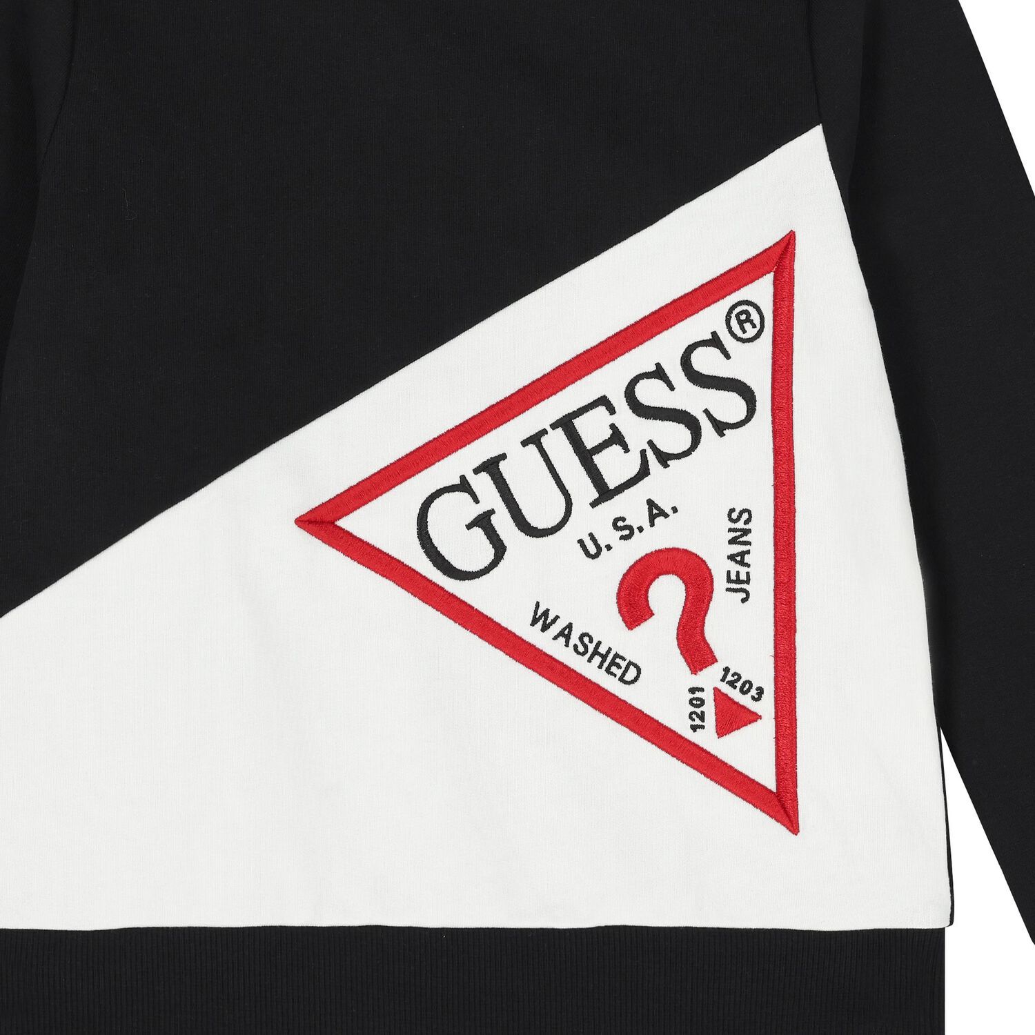 Boys Black Logo Sweatshirt, 2, hi-res image number null