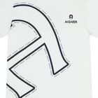 Boys White Logo T-Shirt, 1, hi-res