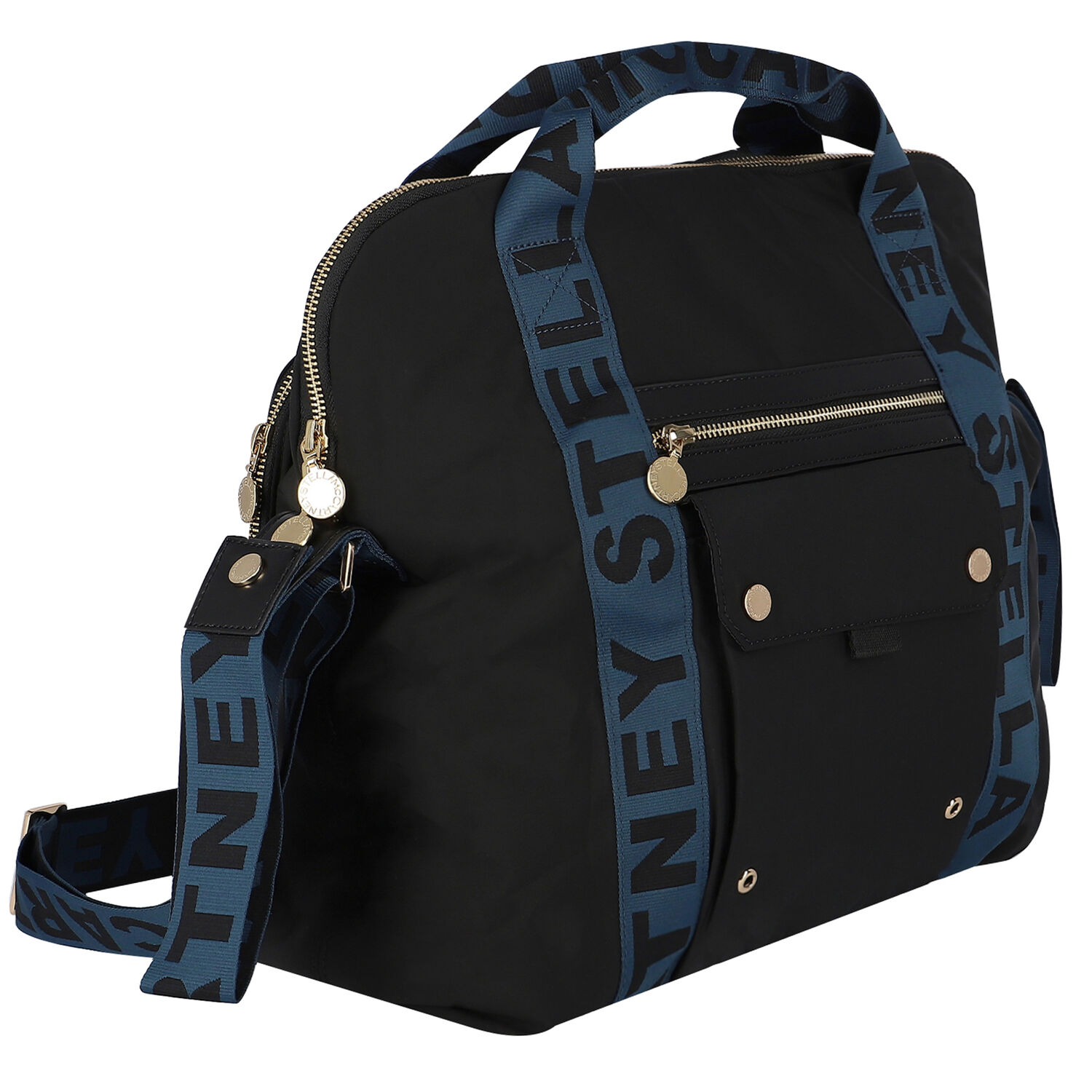 Black Logo Baby Changing Bag, 1, hi-res