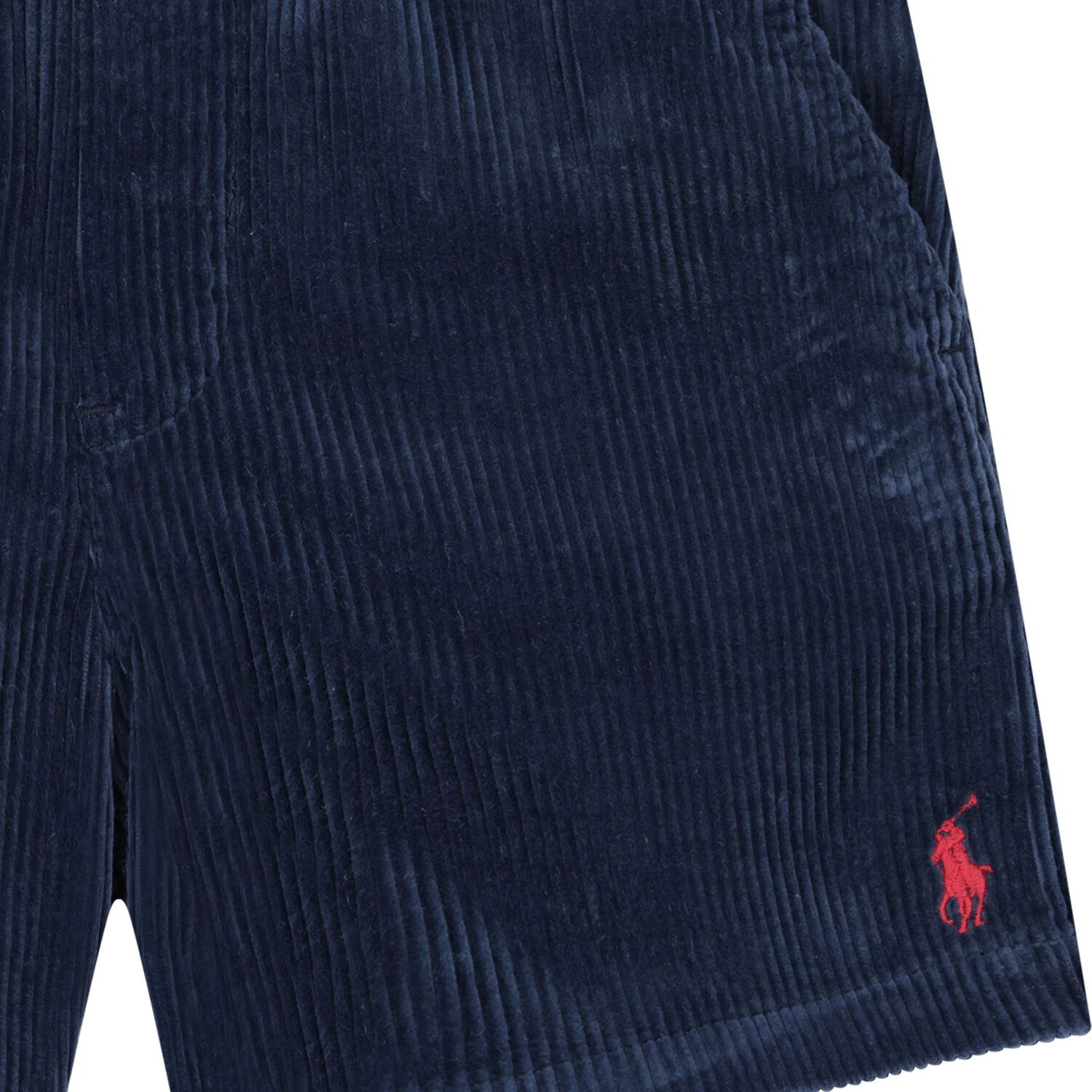 Boys Navy Blue Logo Corduroy Shorts, 1, hi-res image number null
