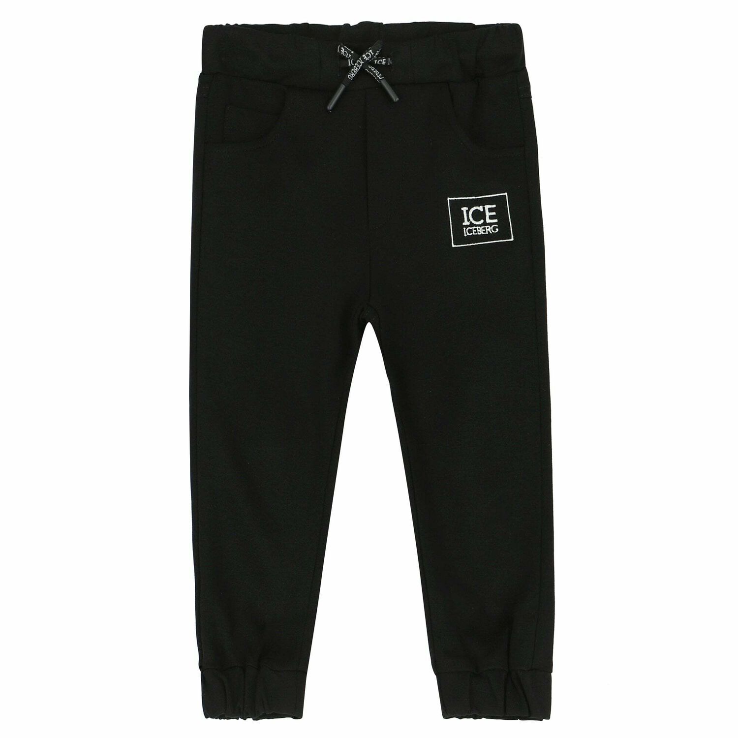 Younger Boys Black Logo Joggers, 1, hi-res image number null