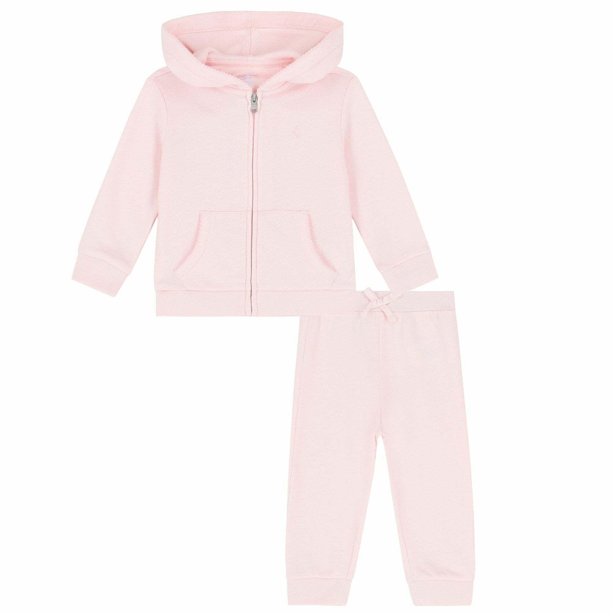 Ralph Lauren Baby Girls Pink Logo Tracksuit Junior Couture UK