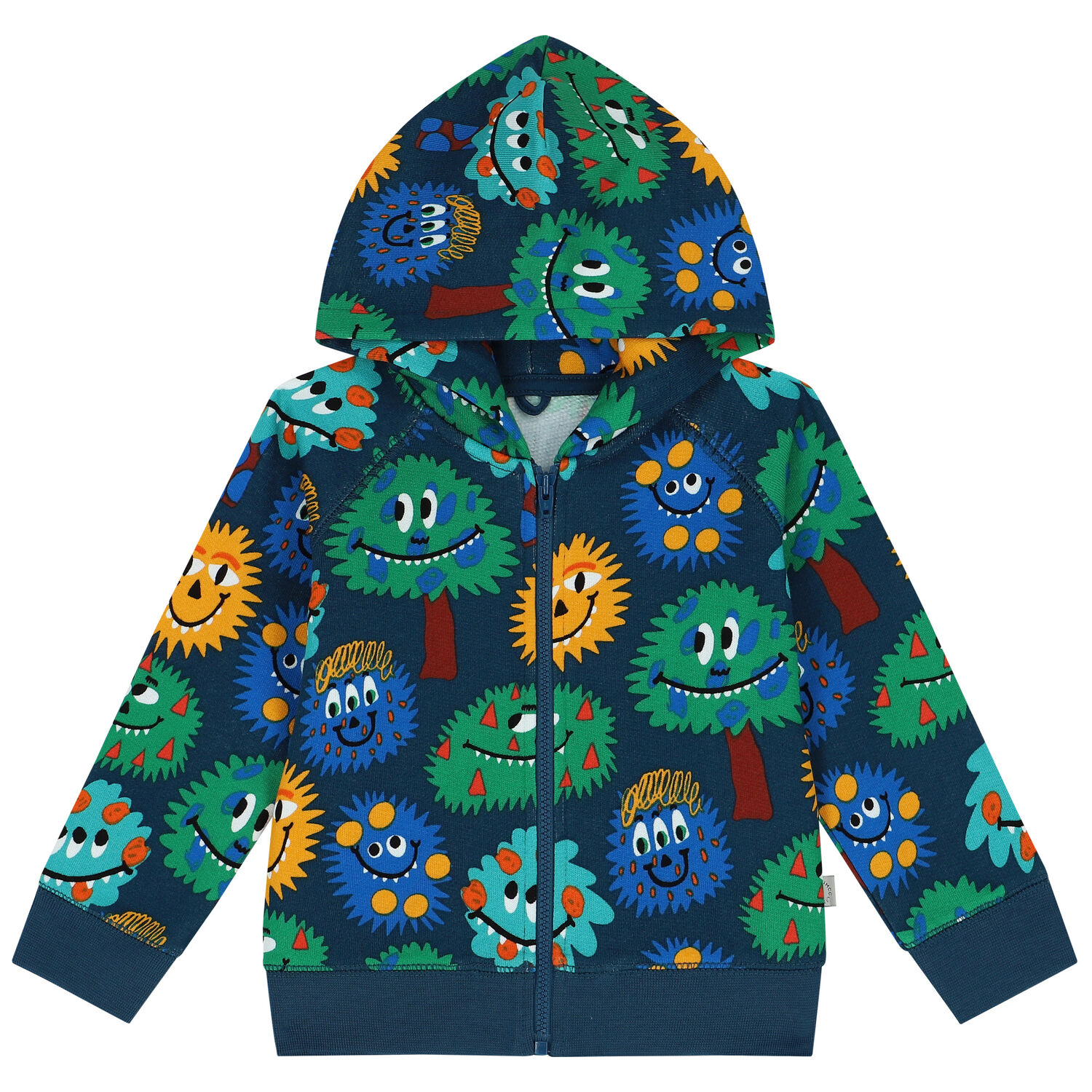Younger Boys Blue Monster Tracksuit, 1, hi-res