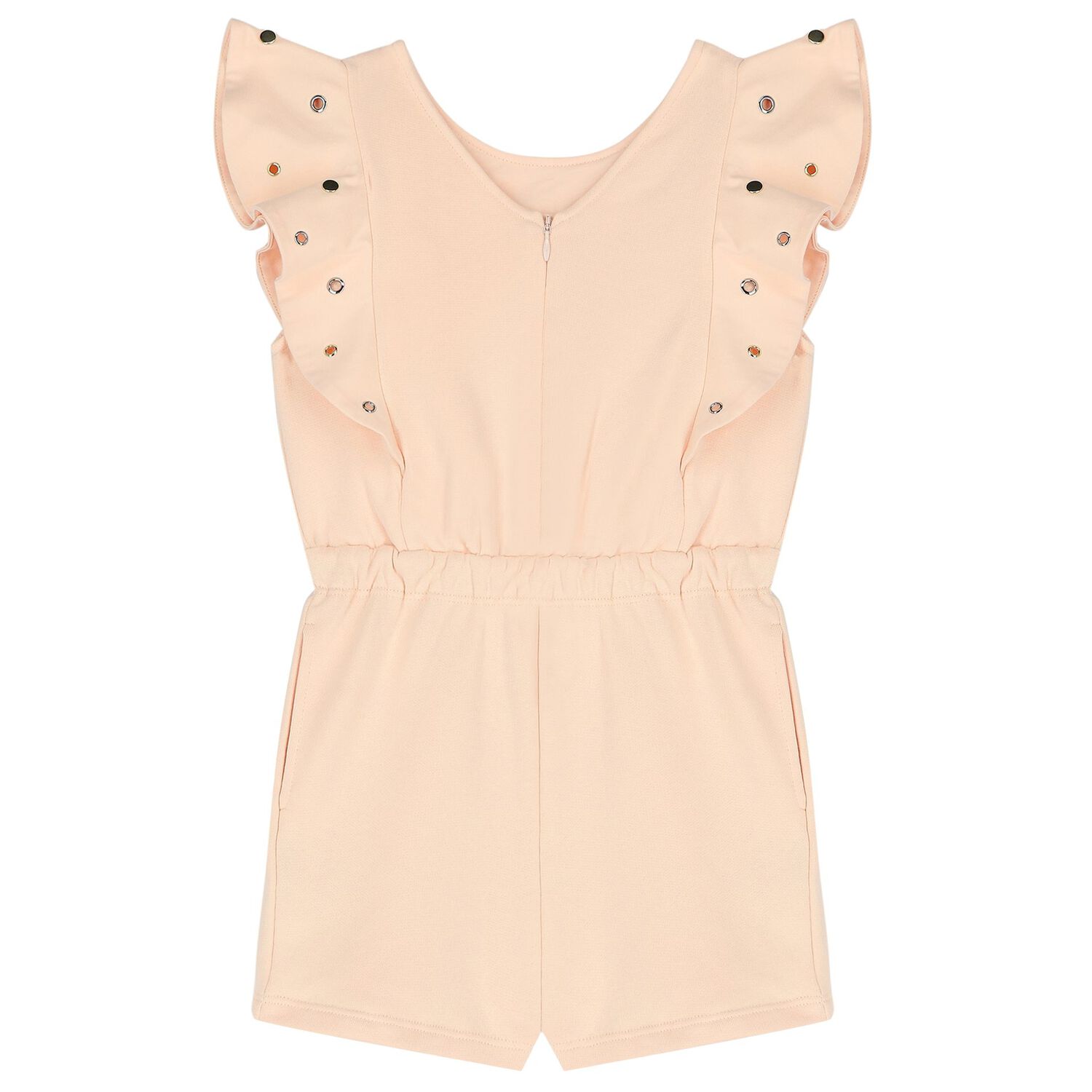 Girls Pink Logo Playsuit, 1, hi-res