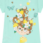 Girls Aqua Graphic Leggings Set, 1, hi-res