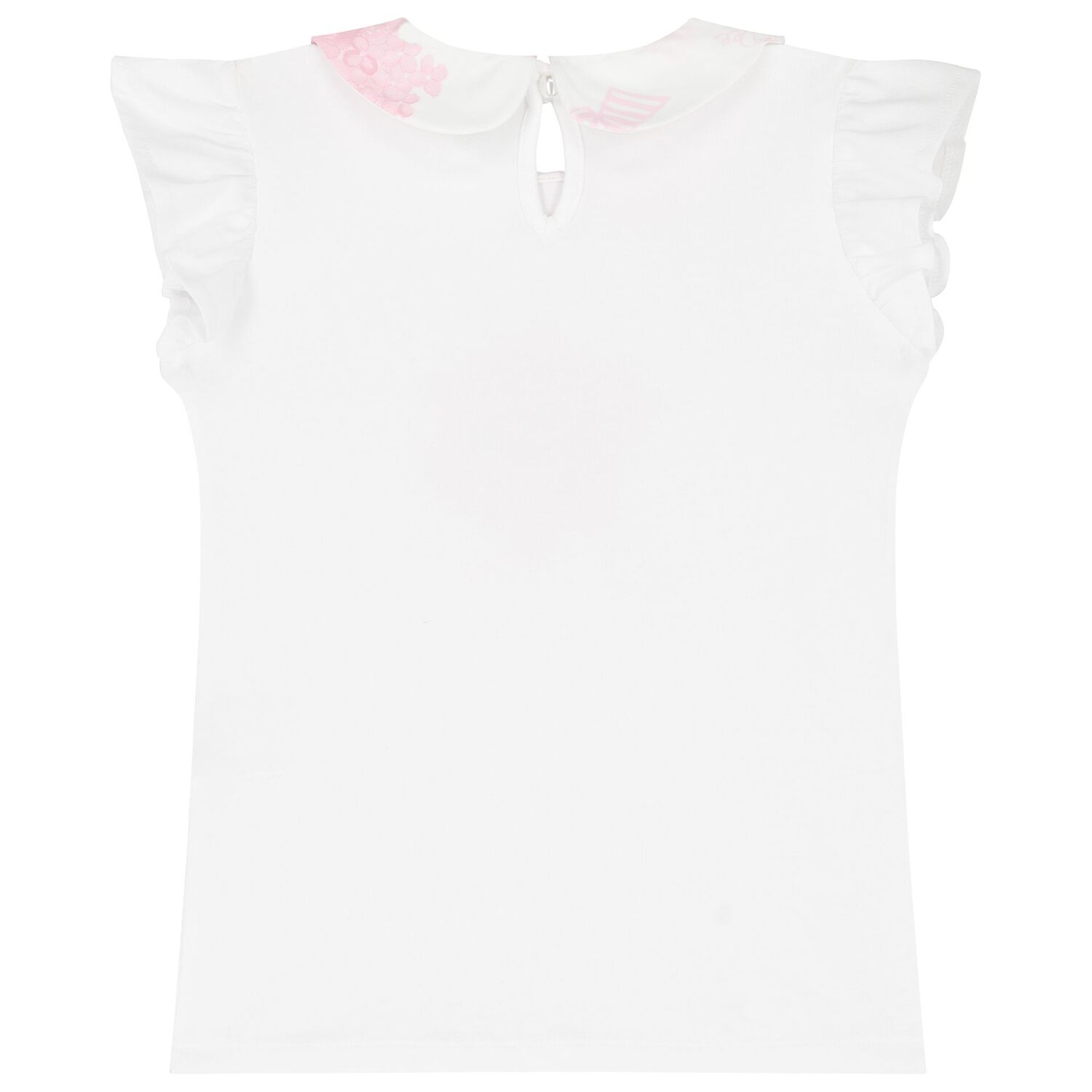 Girls White & Pink Cotton Skirt Set, 1, hi-res image number null