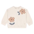 Younger Girls Beige Sweatshirt, 1, hi-res
