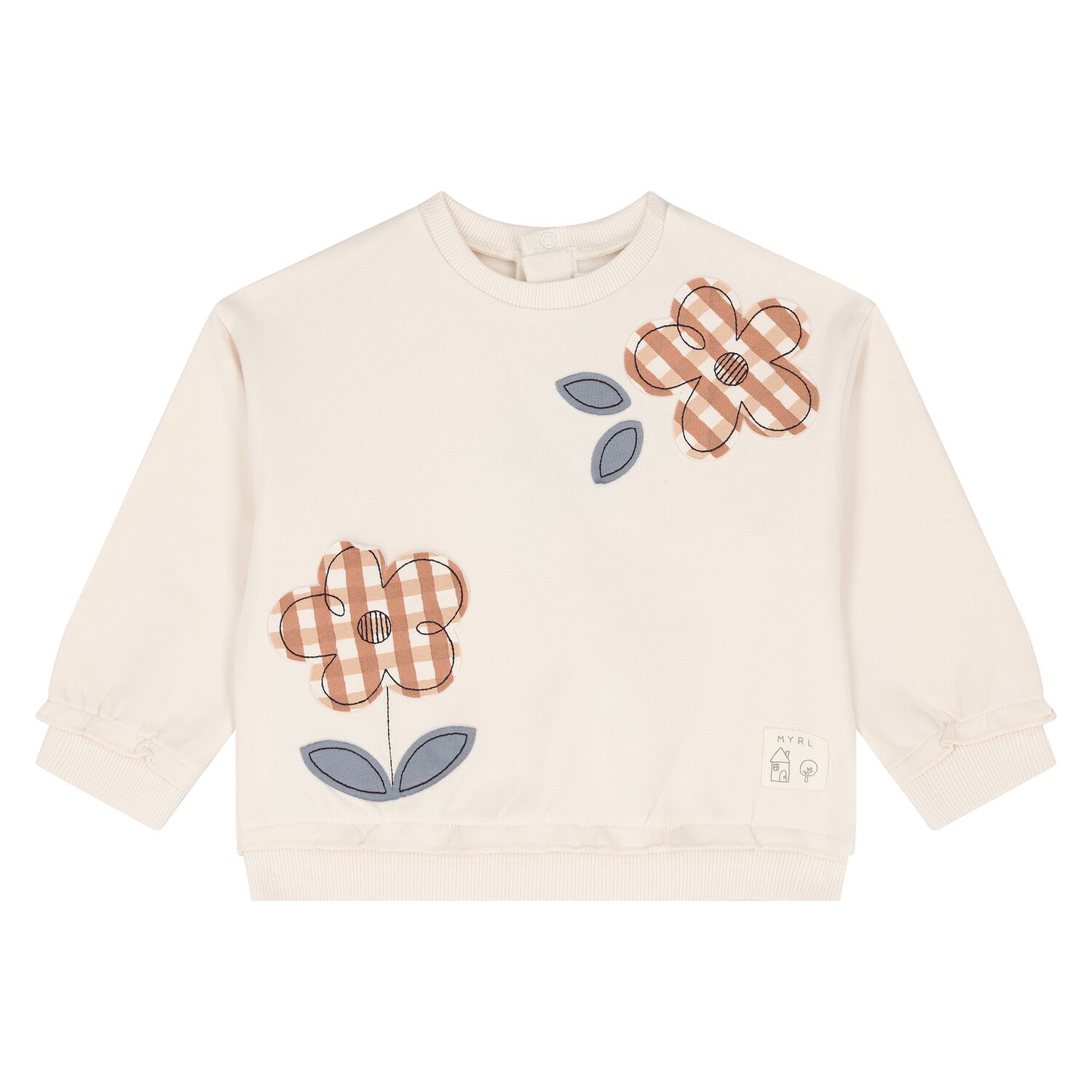 Younger Girls Beige Sweatshirt, 1, hi-res