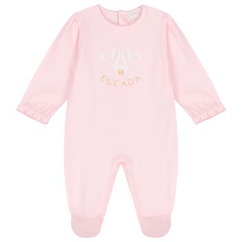 Baby Girls Pink Heart Babygrow
