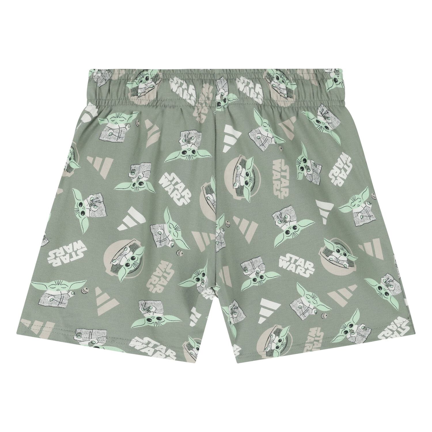Boys Green Logo Stars Wars Shorts Set, 1, hi-res