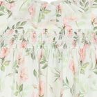 Younger Girls Ivory Floral Dress, 1, hi-res