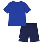 Blue Logo Shorts Set, 1, hi-res