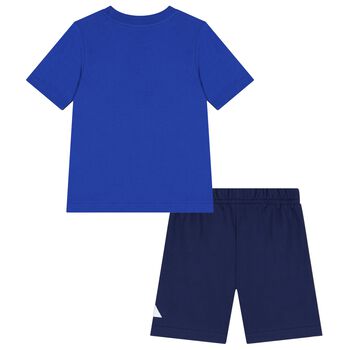 Blue Logo Shorts Set