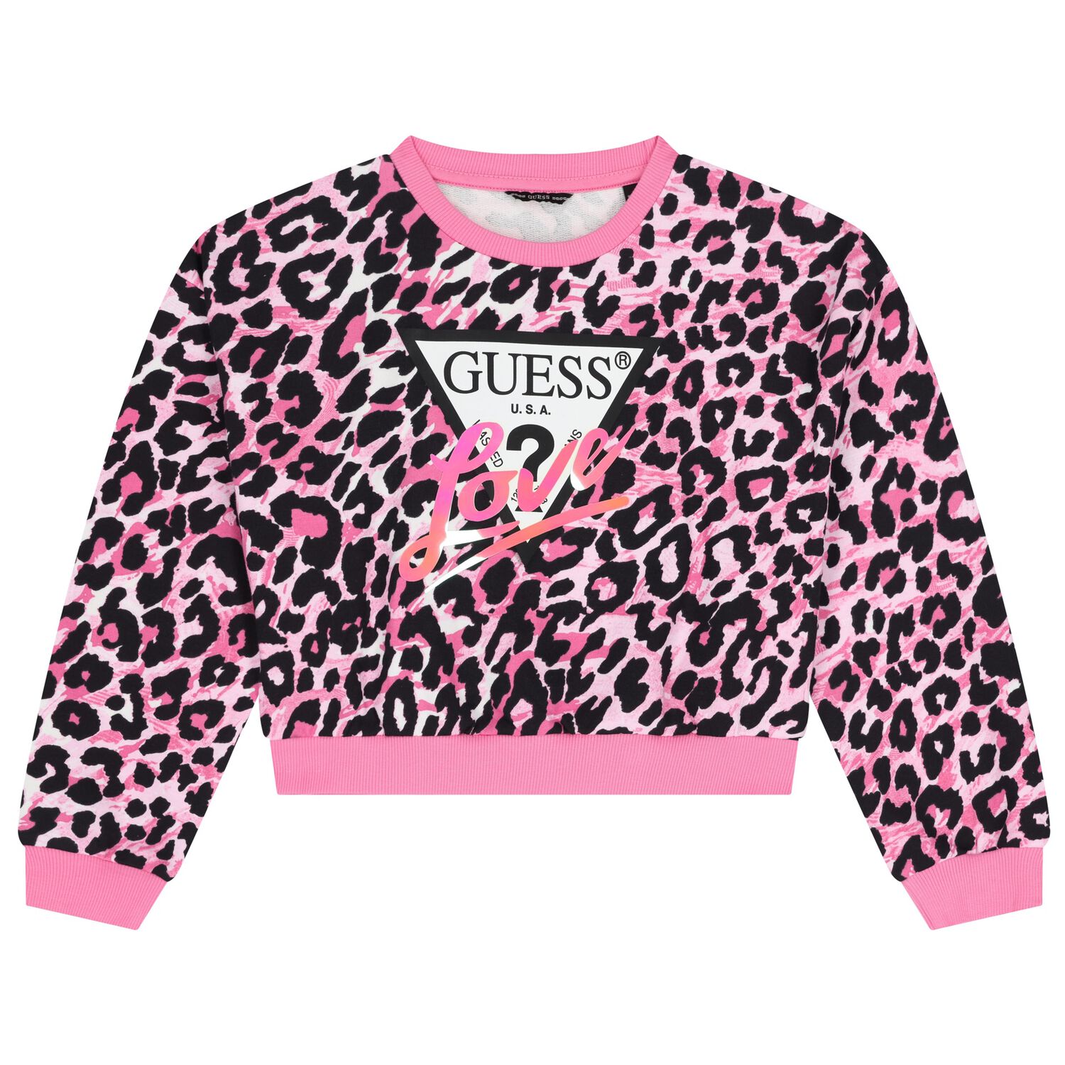 Girls Pink Logo Sweatshirt, 1, hi-res