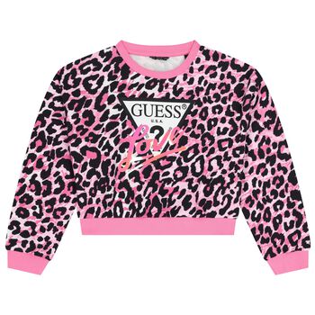 Girls Pink Logo Sweatshirt