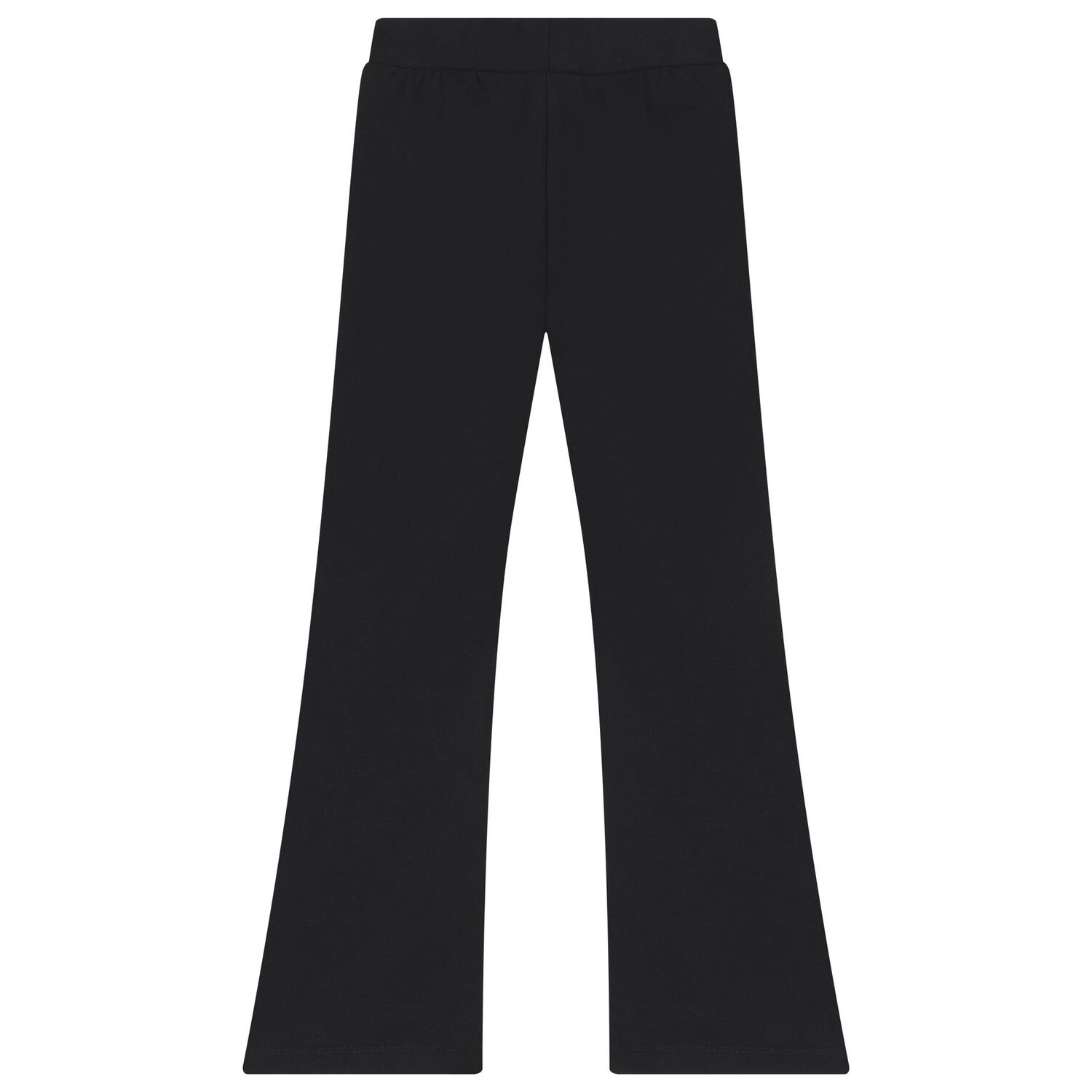 Girls Black Flared Leggings, 1, hi-res