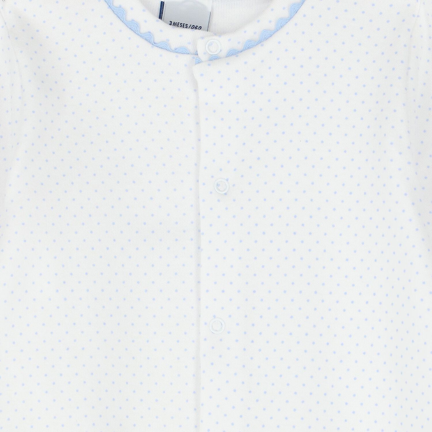 Baby Boys White & Blue Dots Babygrow, 2, hi-res image number null