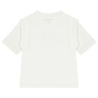 Girls White Logo T-Shirt, 2, hi-res