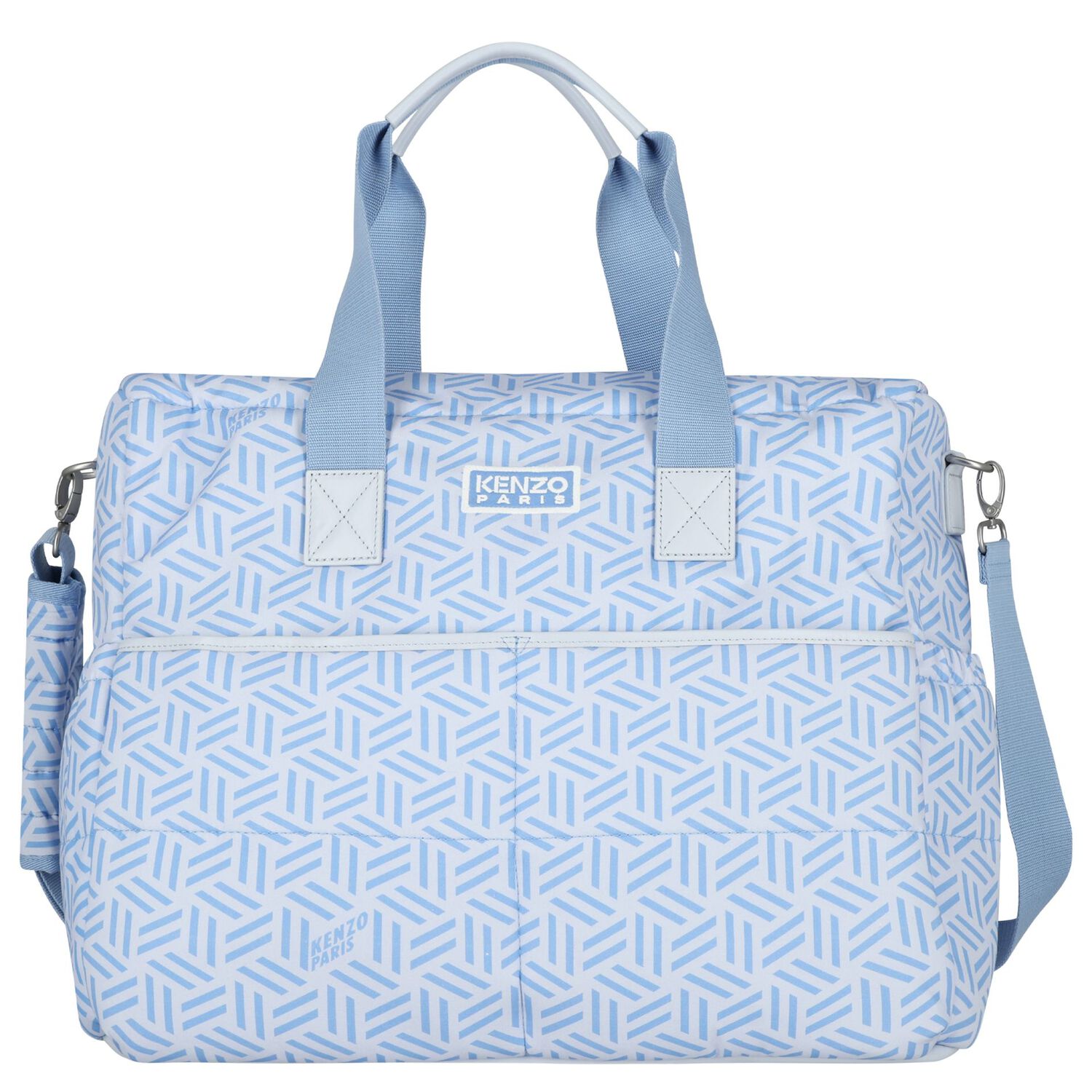 Baby Boys Blue Geometric Changing Bag, 2, hi-res