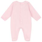 Baby Girls Pink Ruffled Babygrow, 2, hi-res