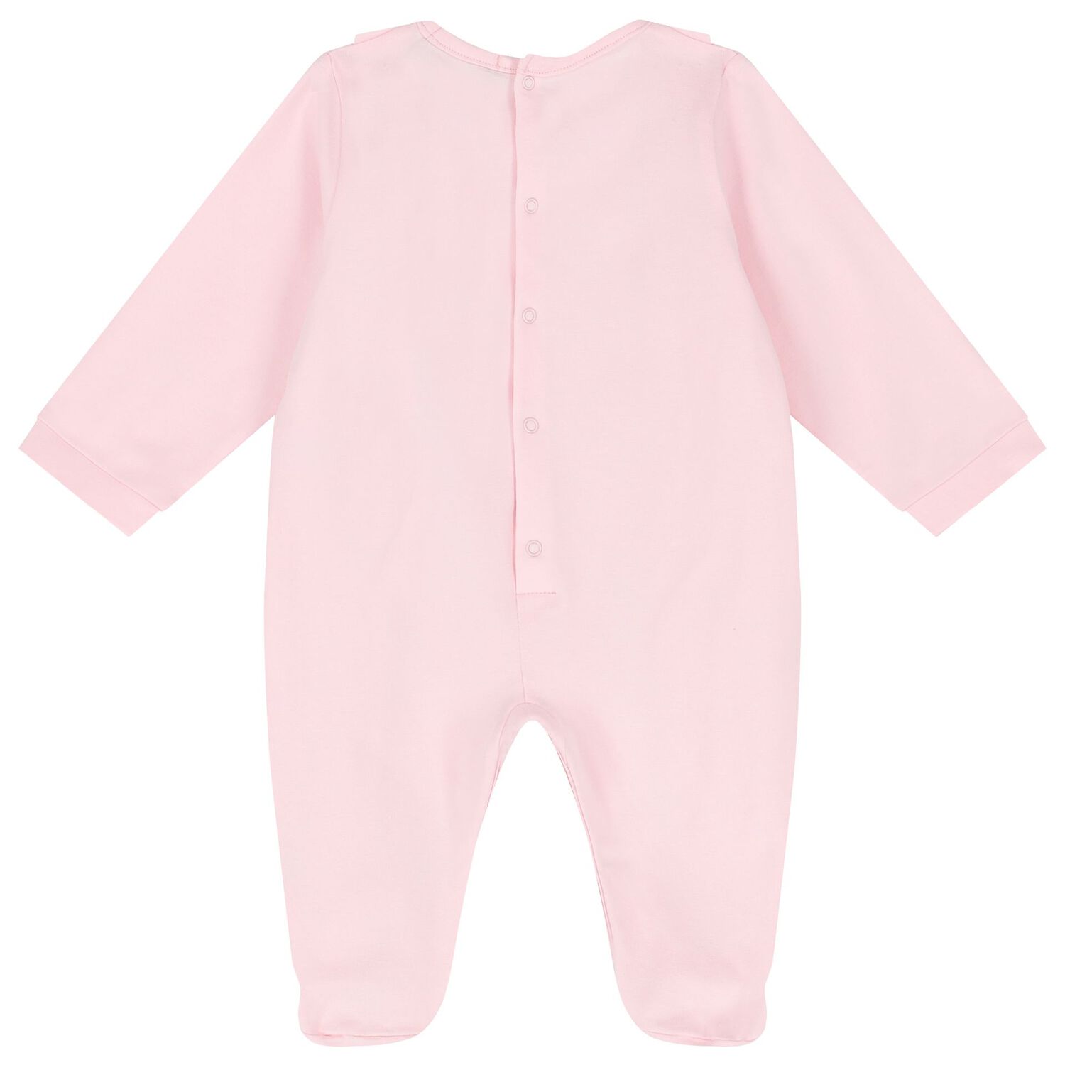 Baby Girls Pink Ruffled Babygrow, 2, hi-res