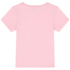 Girls Pink Sequin Heart Logo T-Shirt, 2, hi-res