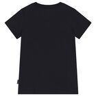Boys Black Logo T-Shirt, 1, hi-res