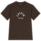 Boys Brown Logo T-Shirt, 3, hi-res
