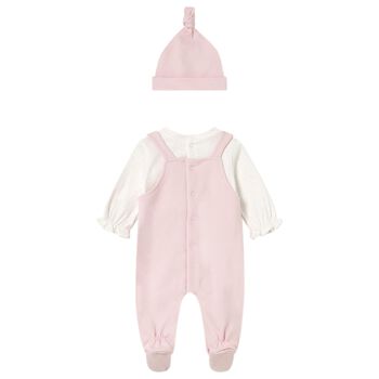 Baby Girls Ivory & Pink Babygrow Gift Set