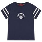 Boys Navy Blue Logo T-Shirt, 3, hi-res