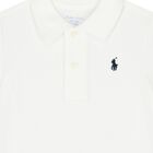 Baby Boys White Logo Polo Shirt, 1, hi-res