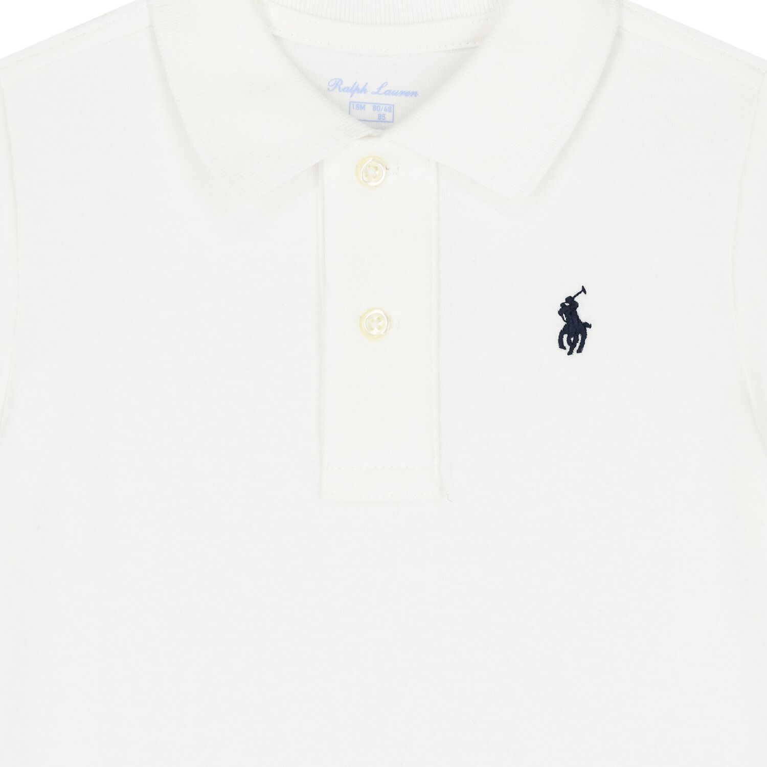 Baby Boys White Logo Polo Shirt, 1, hi-res