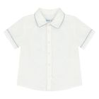 Younger Boys White & Blue Shorts Set, 1, hi-res