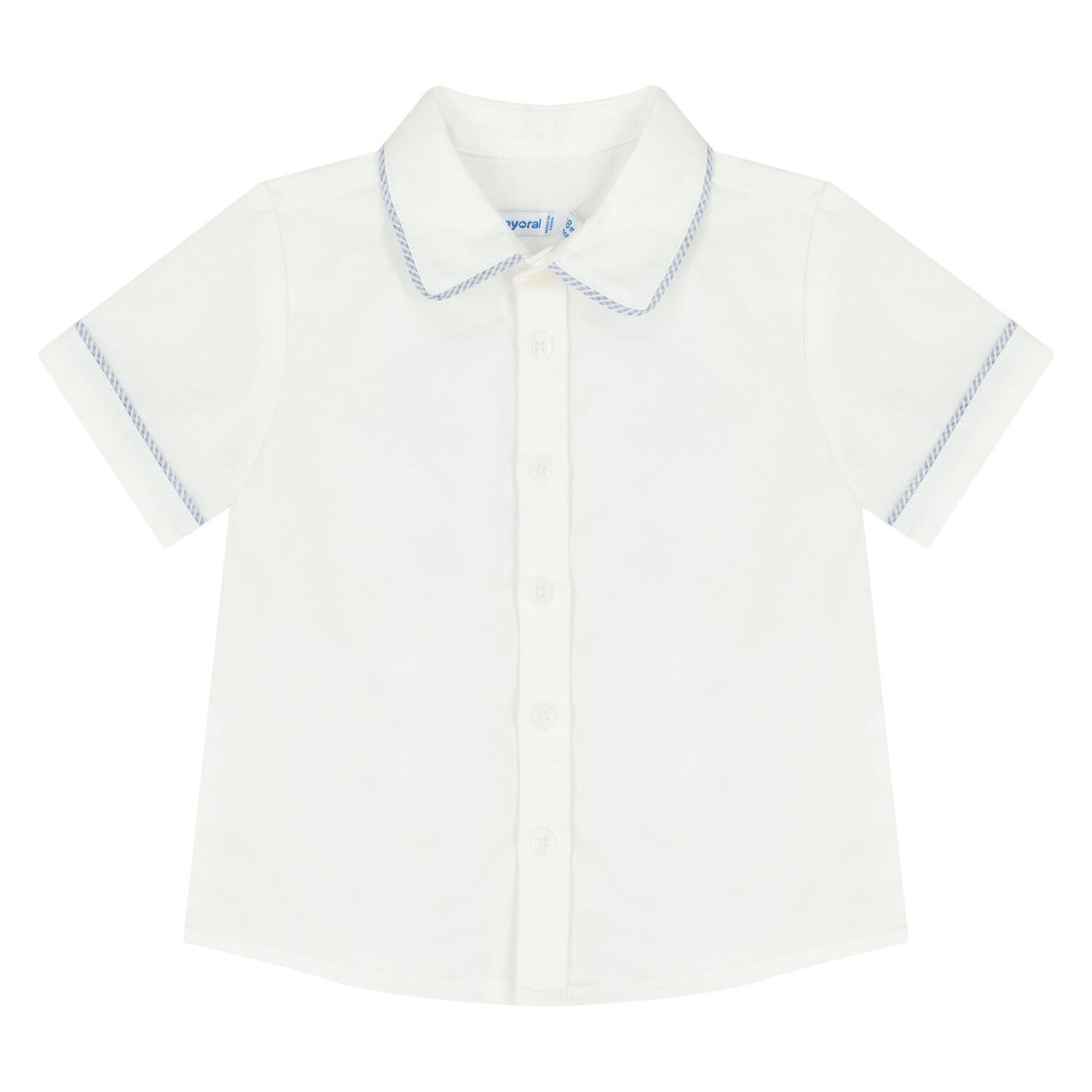 Younger Boys White & Blue Shorts Set, 1, hi-res