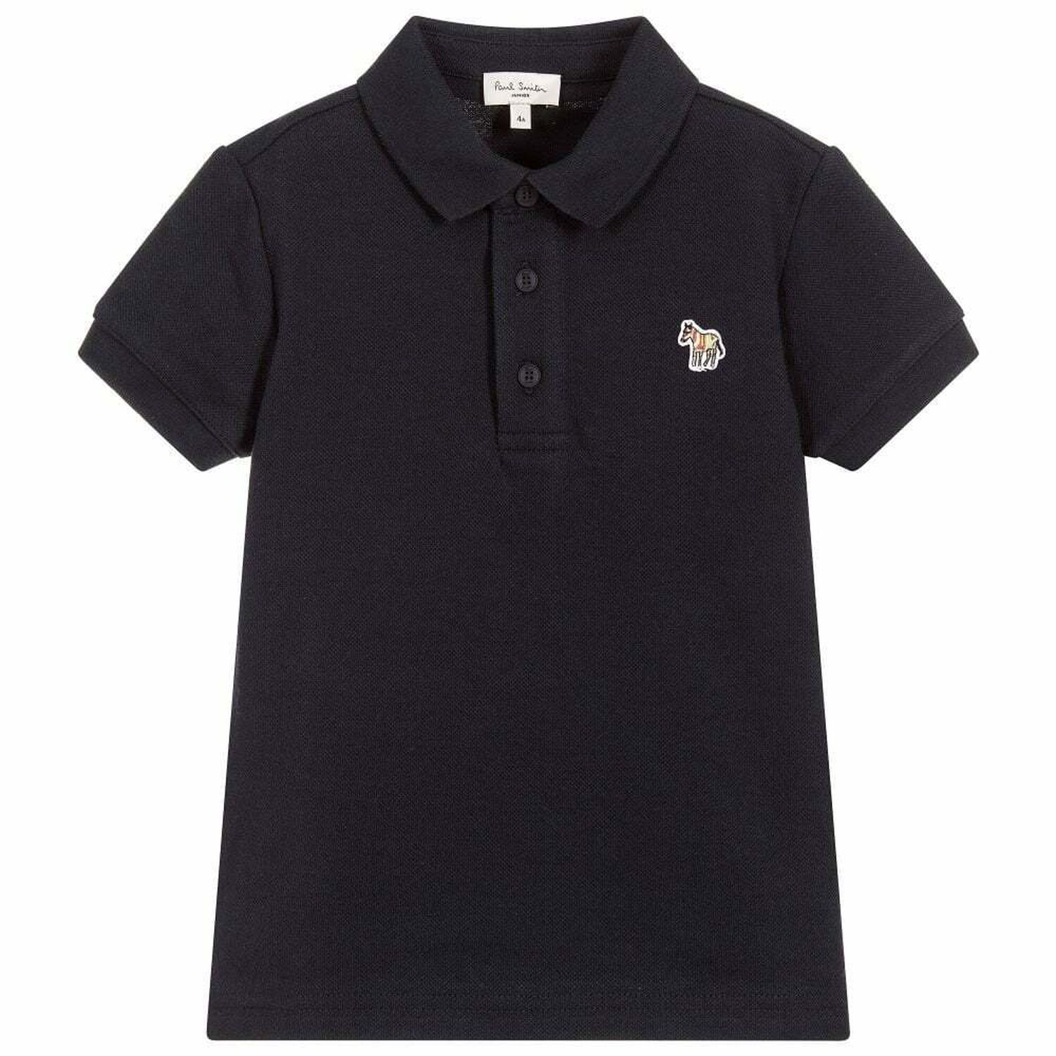 Boys Navy Logo Polo Shirt, 2, hi-res
