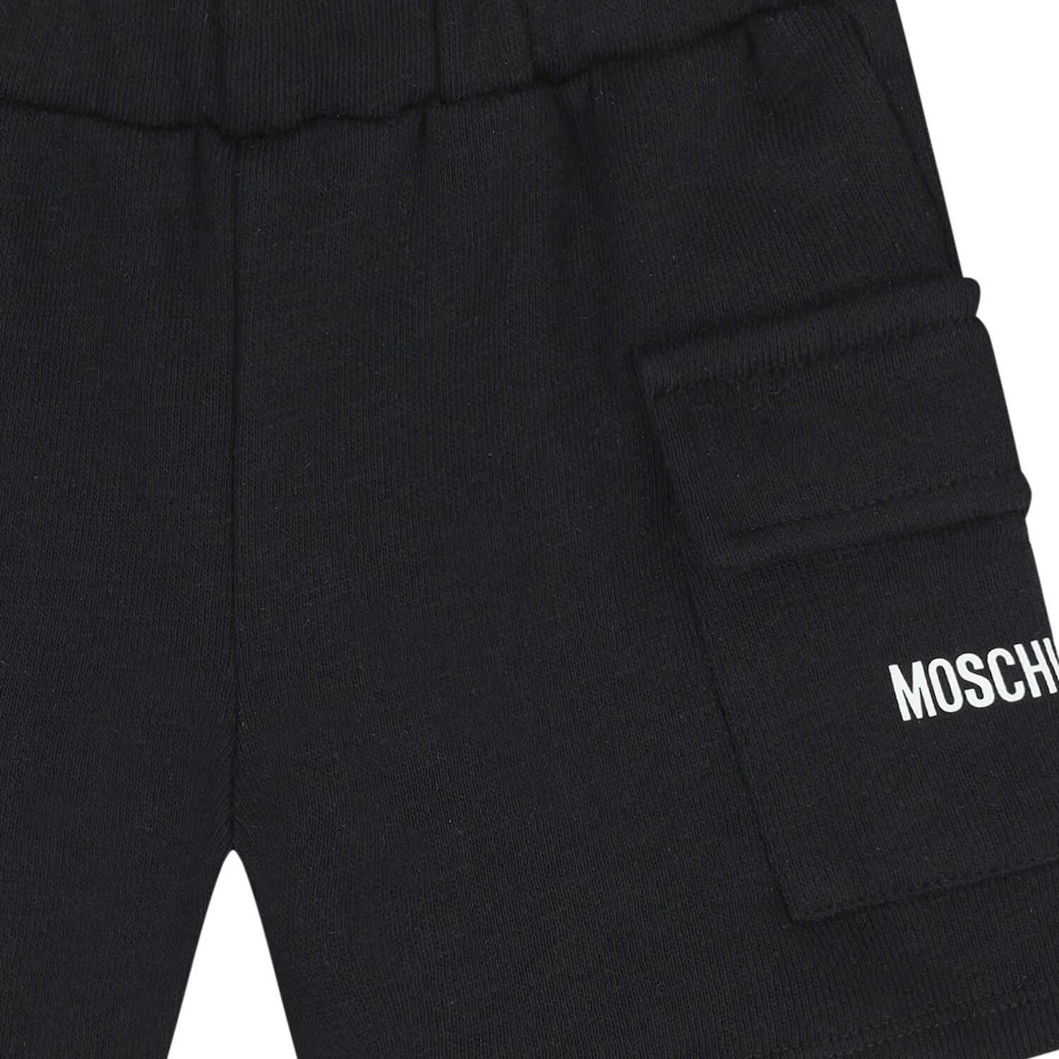 Younger Boys Black Logo Shorts, 1, hi-res