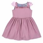 Girls Pink Satin Special Occasion Dress, 1, hi-res