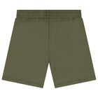 Boys Green Logo Shorts, 5, hi-res