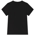 Boys Black Logo T-Shirt, 1, hi-res