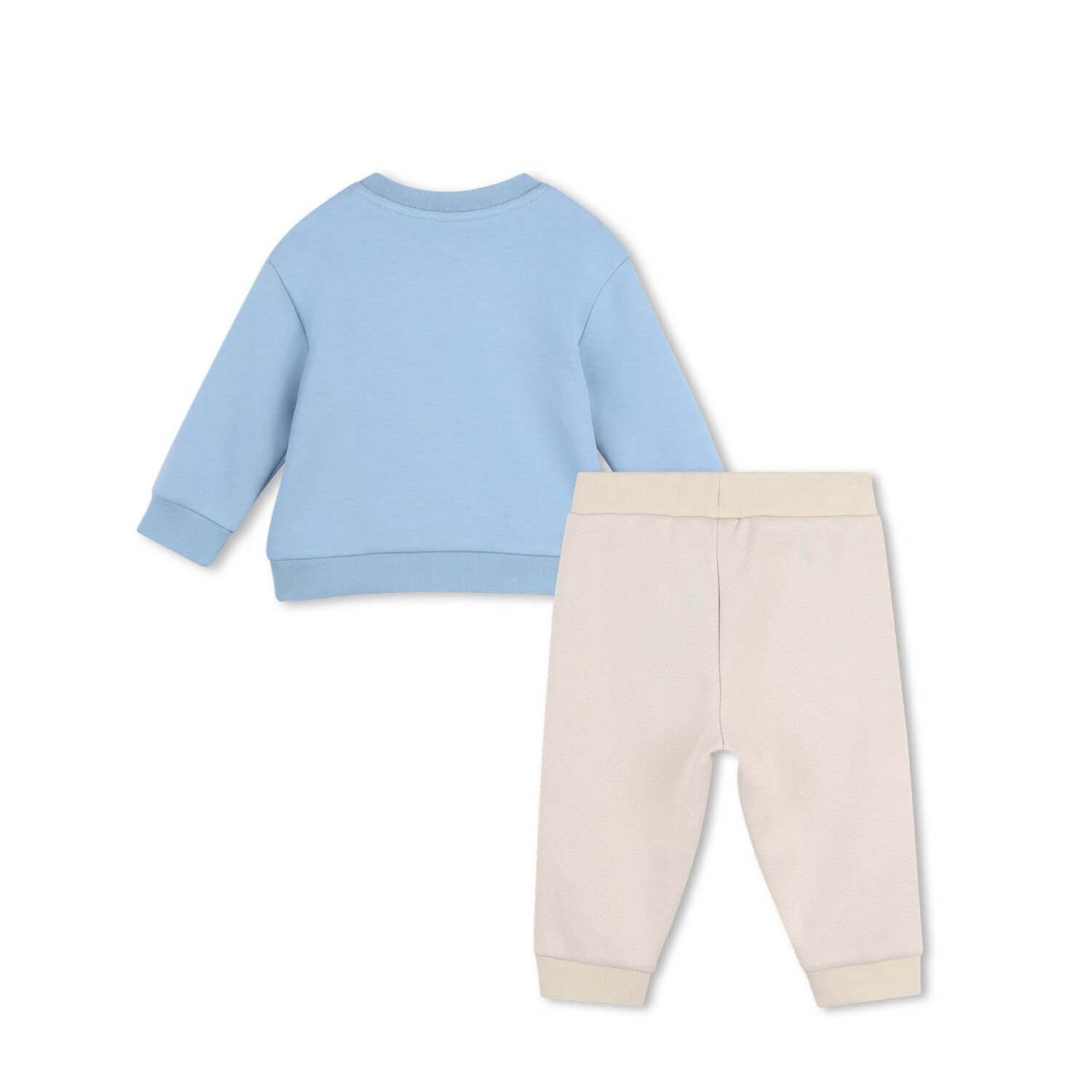 Younger Boys Blue & Beige Ikonik Karl Tracksuit, 1, hi-res