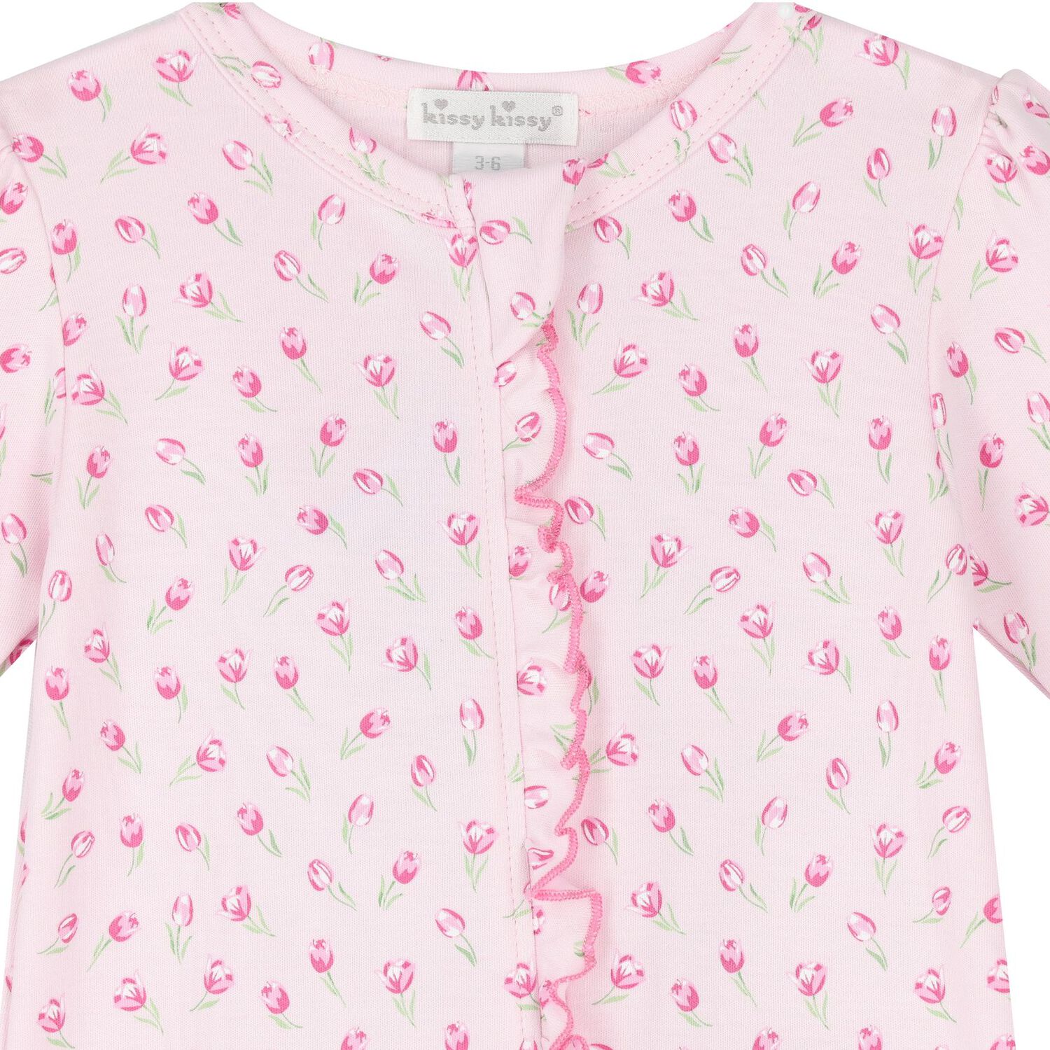 Baby Girls Pink Tulip Blossoms Babygrow, 1, hi-res image number null