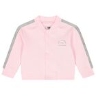 Girls Pink & White Logo Tracksuit Set, 1, hi-res