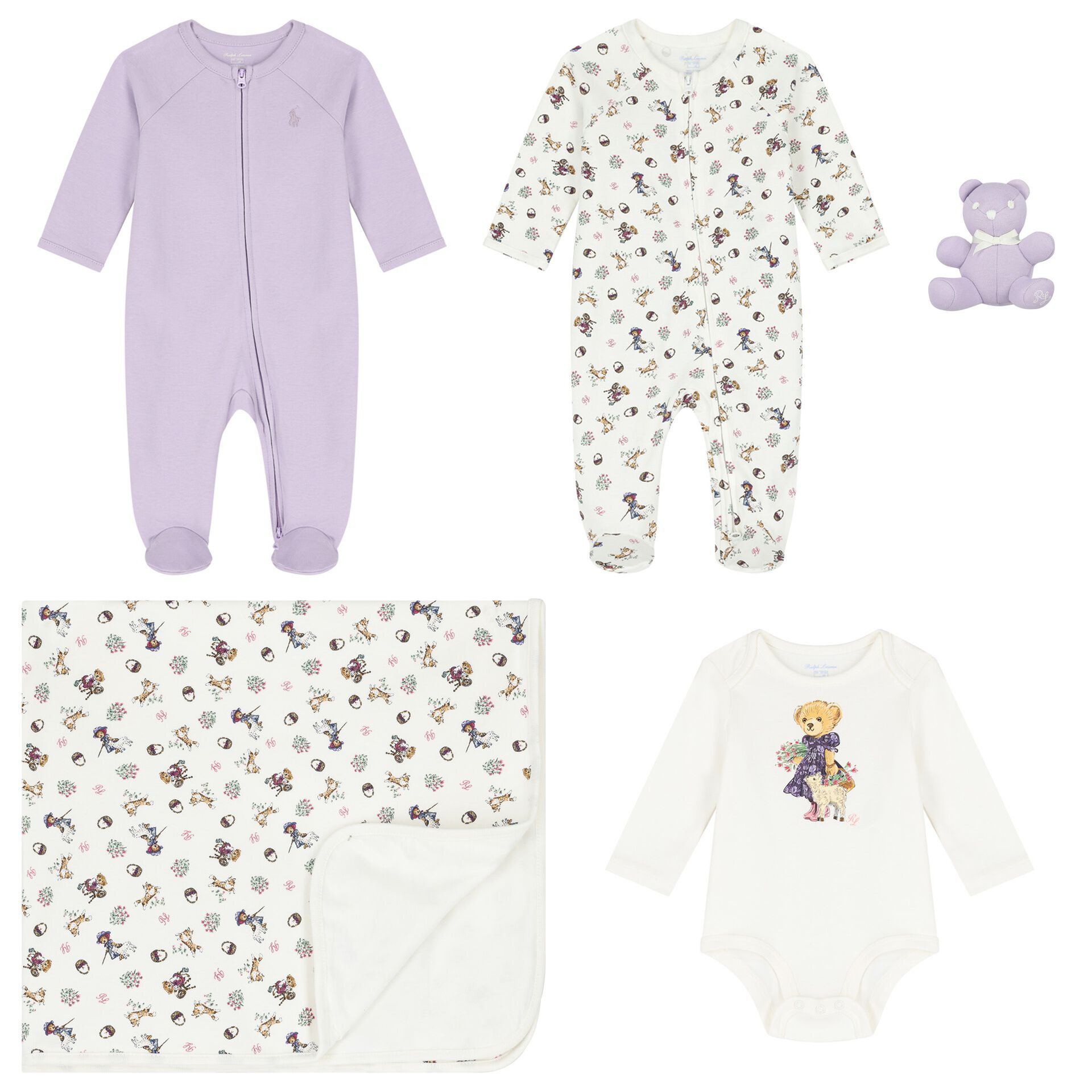 Ralph Lauren Baby Girls Multicoloured Logo Gift Set Junior Couture UK