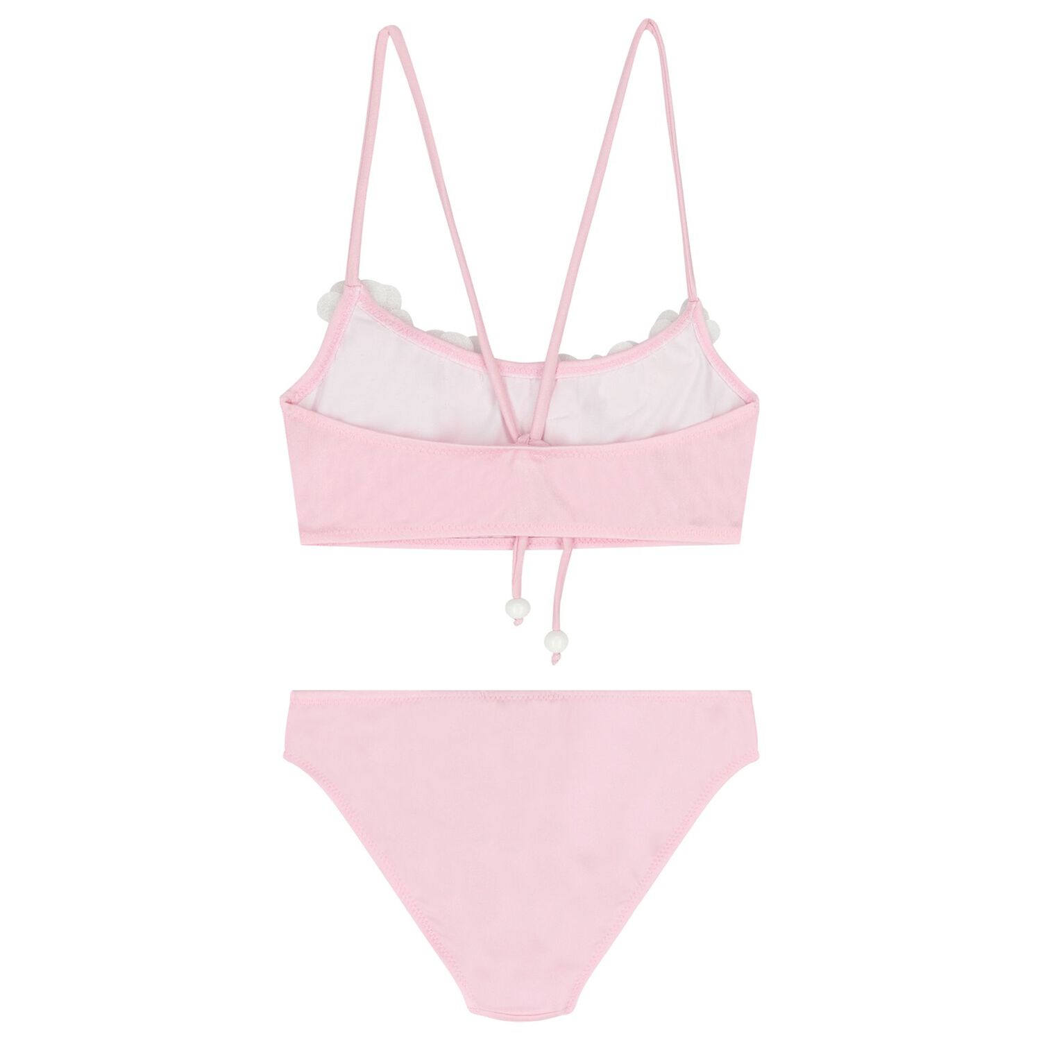 Girls Pink 3D Flowers Bikini, 1, hi-res