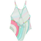 Girls Multi-Coloured Iride Pastel Swimsuit, 1, hi-res