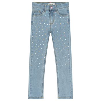 Girls Blue Embellished Jeans