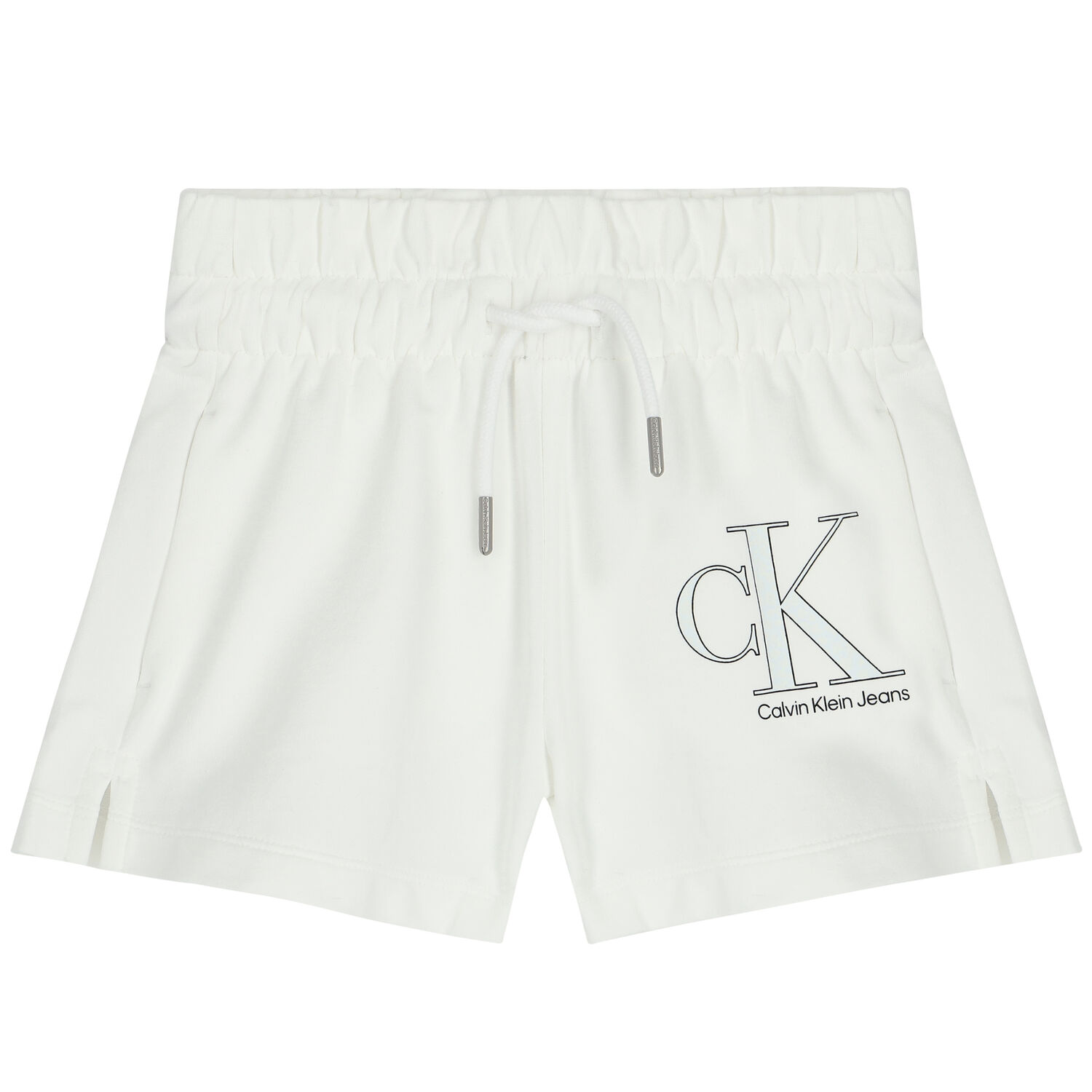 Girls White Logo Shorts, 1, hi-res image number null