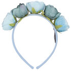Girls Blue Flower Headband, 1, hi-res